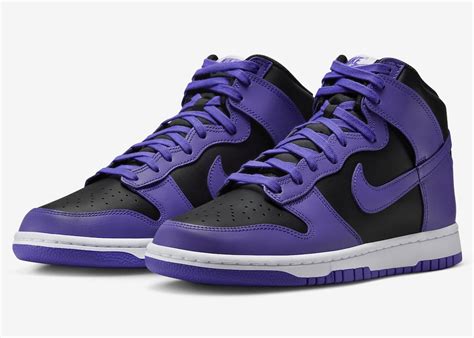 nike dunks purple and black